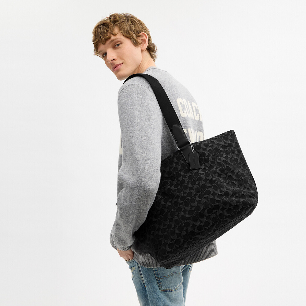 Coach Outlet Small Tour Tote Bag In Signature Denim